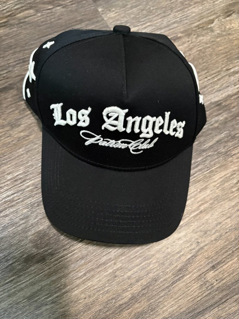 Patron Hat Cap Gorra Black Suede Los Angeles Patron Club Snap Back Adjustable